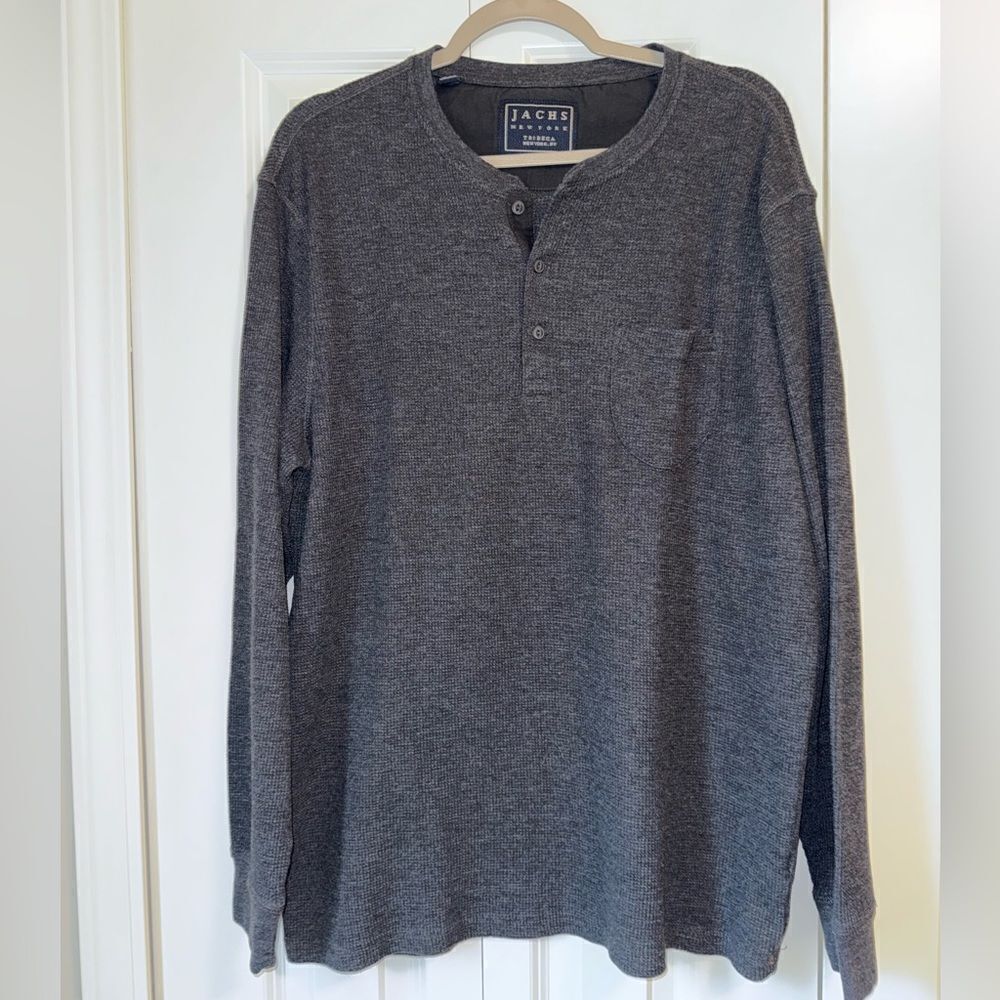 JACHS MENS LONG SLEEVE GRAY SHIRT Size XL